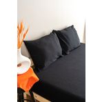 Soley Jersey Siyah Premium Pamuklu 2'li Yastık Kılıfı Seti