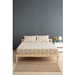 Soley Liberty Sarı %100 Pamuk Çift Kişilik 180x200 cm Lastikli Çarşaf Seti