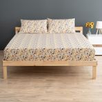 Soley Liberty Sarı %100 Pamuk Tek Kişilik 100x200 cm Lastikli Çarşaf Seti