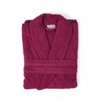 Soley Minerva Extra Yumuşak %100 Pamuk Kadın / Erkek Unisex Bornoz Bordo
