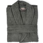 Soley | Minerva | Extra Yumuşak %100 Pamuklu Kadın / Erkek Unisex Bornoz - Antrasit - 3XL
