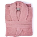 Soley | Minerva | Extra Yumuşak %100 Pamuklu Kadın / Erkek Unisex Bornoz - Gülkurusu