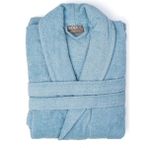 Soley | Minerva | Extra Yumuşak %100 Pamuklu Kadın / Erkek Unisex Bornoz - Mavi