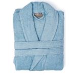 Soley | Minerva | Extra Yumuşak %100 Pamuklu Kadın / Erkek Unisex Bornoz - XL - Mavi
