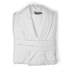Soley | Minerva | Extra Yumuşak%100 Pamuklu Kadın/Erkek Unisex Bornoz L - BEDEN BEYAZ