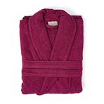 Soley | Minerva | Extra Yumuşak%100 Pamuklu Kadın/Erkek Unisex Bornoz L - BEDEN BORDO