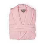 Soley | Minerva | Extra Yumuşak%100 Pamuklu Kadın/Erkek Unisex Bornoz L - BEDEN PEMBE