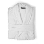 Soley | Minerva | Extra Yumuşak%100 Pamuklu Kadın/Erkek Unisex Bornoz M - BEDEN BEYAZ