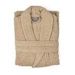 Soley | Minerva | Extra Yumuşak%100 Pamuklu Kadın/Erkek Unisex Bornoz M - BEDEN KAHVE