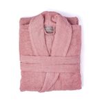 Soley | Minerva | Extra Yumuşak%100 Pamuklu Kadın/Erkek Unisex Bornoz XL - BEDEN GÜLKURUSU