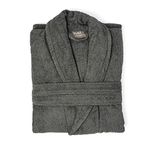 Soley | Minerva | Extra Yumuşak%100 Pamuklu Kadın/Erkek Unisex Bornoz XXL - BEDEN ANTRASİT