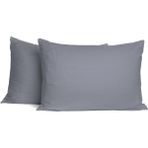 Soley | Mix & Match | Plain | %100 Pamuklu 2’li Yastık Kılıfı Seti - 50 x 70 cm - Gri