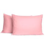 Soley | Mix & Match | Plain |%100 Pamuklu 2’li Yastık Kılıfı Seti Pembe