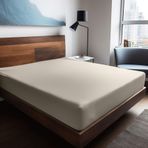 Soley Mix & Match Plain Ekru %100 Pamuk Çift Kişilik 140x200 cm Ranforce Lastikli Çarşaf