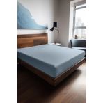 Soley Mix & Match Plain Mavi %100 Pamuk Ranforce 160x200 cm Çift Kişilik Lastikli Çarşaf
