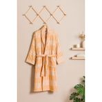 Soley Piano | %100 Pamuk Jakarlı Unisex Bornoz - 2XL - Sarı