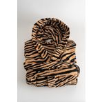 Soley Tiger %100 Pamuk Kadife Unisex Bornoz