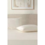 Soley Valeron | %100 Pamuk Saten 2'li Yastık Kılıfı Seti - Ekru - 50 x 70 cm