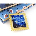 Solfera Vincent Van Gogh Yıldızlı Gece Starry Night Pul Tarzı Metal Ayraç Kitap Ayracı AY090