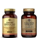 Solgar 1300 mg Omega 3-6-9 60 Kapsül + Solgar Calcium Citrate With Vitamin D3 60 Tablet