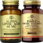 Solgar Alpha Lipoic Acid 60 mg 60 Kapsül + Ester-C Plus 1000 mg 30 Tablet