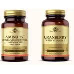 Solgar Amino 75 (Essential Amino) 30 Kapsül+ Cranberry Extract With Vitamin C 60 Kapsül - Aromasız