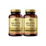 Solgar Biotin 5000 mcg, 50 Kapsül, 2 Adet Set, Vegan Uyumlu