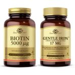 Solgar Biotin 5000 Mcg 50 Kapsül+ Gentle Iron 17 Mg 90 Kapsül - Aromasız