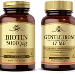 Solgar Biotin 5000 mcg 50 Kapsül + Gentle Iron 17 mg 90 Kapsül