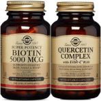 Solgar Biotin 5000 Mcg 50 Kapsül+ Quercetin Complex 50 Kapsül - Aromasız