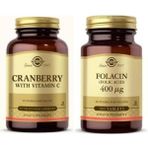 Solgar Cranberry Extract With Vitamin C 60 Kapsül+ Folic Acid 400 Mcg 100 Tablet - Aromasız