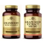 Solgar Cranberry Extract With Vitamin C 60 Kapsül + Solgar Grape Seed Extract 100 mg 30 Kapsül