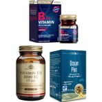 Solgar D3 Vitamini 1000 Iu 100 Kapsül+Nutraxin B12 Vitamini 60 Dilaltı Tableti+Ocean Balık Yağı 30 Kapsül - Aromasız