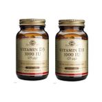 Solgar D3 Vitamini 1000 IU 100 Yumuşak Kapsül 2 Adet Şeker ve Tuz İçermeyen Gıda Takviyesi