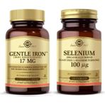Solgar Gentle Iron 17 Mg 90 Kapsül + Selenium 100 Mcg 100 Tablet - Aromasız