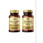 Solgar Gentle Iron 17Mg 90 Kapsül+ Solgar Selenium 100 Mcg 100 Tablet
