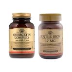 Solgar Quercetin Complex With Ester-C Plus 50 Tablet + Solgar Gentle Iron 17 mg 90 Kapsül