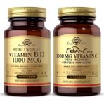Solgar Vitamin B12 1000 Mcg 100 Kapsül + Ester-C Plus 1000 Mg 60 Tablet - Aromasız