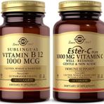 Solgar Vitamin B12 1000 mcg 100 Kapsül + Ester-C Plus 1000 mg 60 Tablet