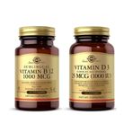 Solgar Vitamin B12 1000 mcg 100 Kapsül + Vitamin D3 1000 IU 100 Kapsül