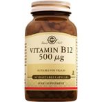 Solgar Vitamin B12 500 Mcg 50 Kapsül Vegan İçerik ile Sporcu Besinleri için Özel Formül - Aromasız