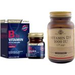Solgar Vitamin D3 100 Softgel+nutraxin B12 Vitamin Complex