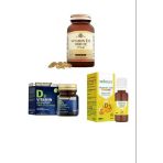 Solgar Vitamin D3 1000 100 Kapsül + Nutraxin Vitamin D3 120 Tablet + Venatura D3 Damla 20 Ml