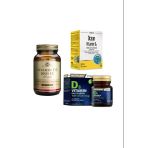 Solgar Vitamin D3 1000 100 Kapsül+Ocean D3 Vitamini 1000 Iu Damla 50 Ml+ Nutraxin Vitamin D3 120 Tablet