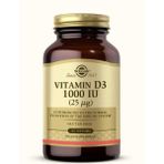 Solgar Vitamin D3 1000 IU 25 Mcg 100 Yumuşak Kapsül Gluten İçermeyen Besin Takviyesi - Aromasız