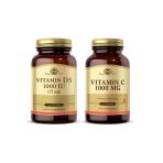 Solgar Vitamin D3 1000Iu 100 Kapsül + Vitamin C 1000 Mg 90 Tablet