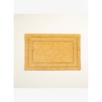 Solıd Çift Taraflı Pamuk %100 Pamuk Banyo Paspası 60x90 Cm Sarı