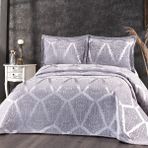 Solinas Collection Classy Gri Çift Kişilik Şönil Pike Yatak Örtüsü - 250 x 260 cm