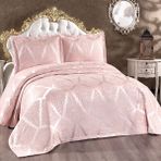 Solinas Collection Classy Pudra Çift Kişilik Şönil Pike Yatak Örtüsü - 250 x 260 cm