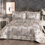 Solinas Collection Elegante Viviana Gri - Vizon Çift Kişilik Çeyizlik Yatak Örtüsü - 270 x 260 cm